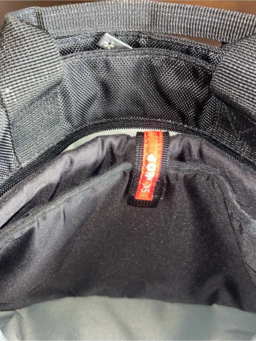 Skip Hop Black Nylon Crossbody Baby Bag